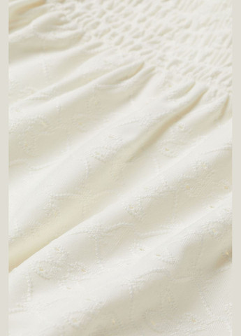 Молочное платье H&M с цветочным принтом