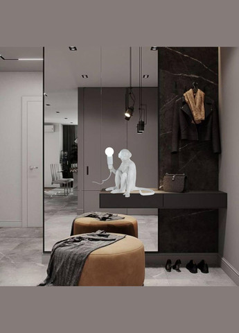 Белая напольная лампа – сидящая обезьянка "Monkey" (909-VXL8051B WH) No Brand (370069803)