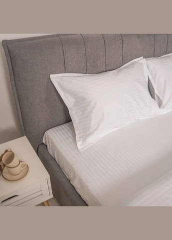 Постельное белье Tiare сатин страйп Белая двуспальная Viluta (297569415)