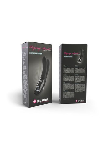 Вибратор двойной с электростимуляцией Tingling Aparte eStim Black, миостимулятор Mystim (297587711)