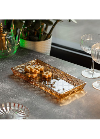 Стеклянное прямоугольное блюдо для закусок 29.5*13.5*2 Yiwu (360456762)