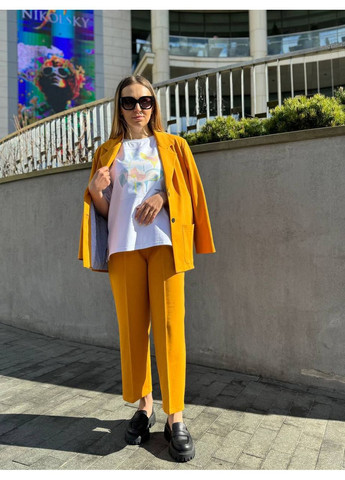 Піджак двонитка з підкладом гірчиця Verena Design (360861196)