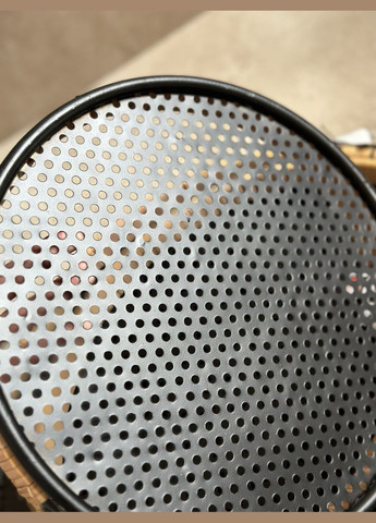 Піднос металевий з бортиком ротанговим діаметр 50 см Бельгія (121852) J-Line (305394895)