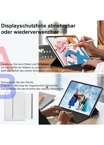 Магнитная защитная пленка 2 шт для iPad 10.2" 9, 8, 7 поколения 2019, 2020 2021, съемное антибликовое покрытие No Brand (365756369)