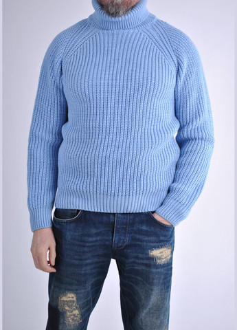 Блакитний зимовий вовняний светр Berta Lucci