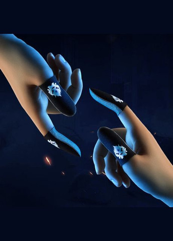 Игровые напальчники Ghost 3.0 черные для игры на телефоне смартфоне носочки для пальцев (светятся в темноте) No Brand (305199933)