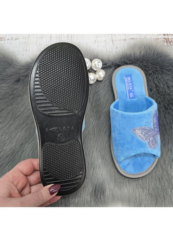 Голубые тапочки домашние Белста