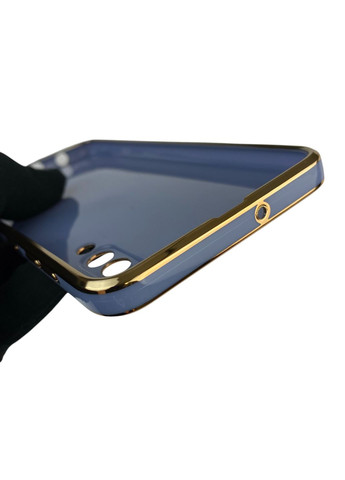 Чехол для Galaxy A50 SM-A505F с кольцом MagSafe с золотой окантовкой на самсунг а50 синий gs1 Samsung (366233068)