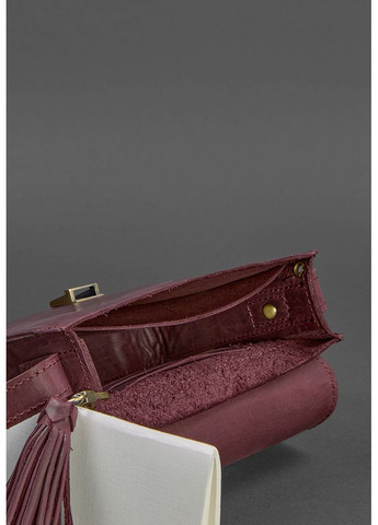 Шкіряна жіноча бохо-сумка Лілу бордова Crazy Horse BlankNote кросс-боди (348359246)