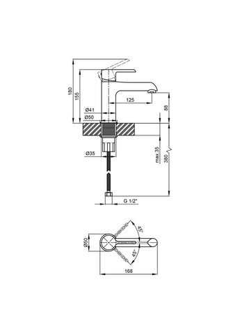 Змішувач для раковини Grand QTGRABCR001F Black Matt Qtap 001F (323485625)
