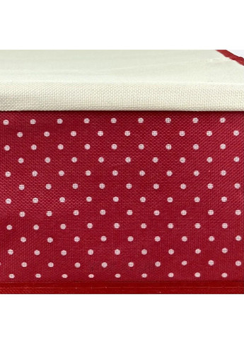Органайзер для зберігання шкарпеток нижньої білизни дрібниць аксесуарів спанбонд 31х27х12 см (477016-Prob) Червоний в горошок Unbranded (293343328)