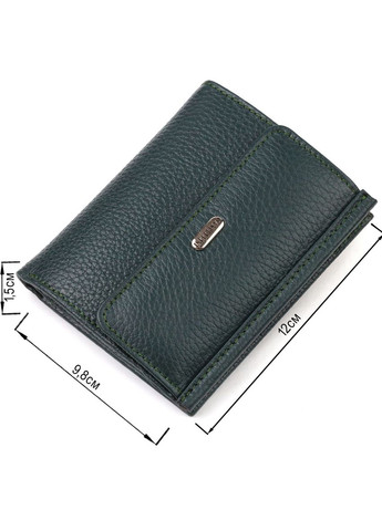 Вместительный кошелек для женщин среднего размера из натуральной кожи флотар 21812 Зеленый Canpellini (331911047)