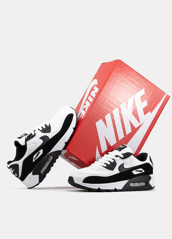 Чорно-білі всесезон кросівки чоловічі nike air max 90 black white | найк аір макс 90 чорно-білі No Brand