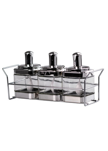 Банки для сипучих продуктів TS Kitchen набір 3 шт скляні HP-531-FS1030Y No Brand HP531FS1030Y (299239609)