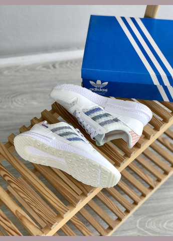 Кроссовки женские и мужские Adidas ZX 500 white | Адидас ZX 500 белые No Brand белые демисезоны (307397806)