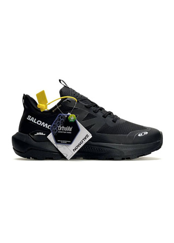 Чорні Осінні кросівки чоловічі salomon black white No Brand Elixir Activ GTX