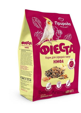 Корм для середніх папуг Фієста Німфа 0,6 кг (4823082413881) Природа (362703236)