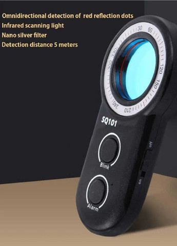 Детектор сканер обнаружитель аккумуляторный для обнаружения скрытых видеокамер жучков (476615-Prob) Черный Unbranded (285738616)