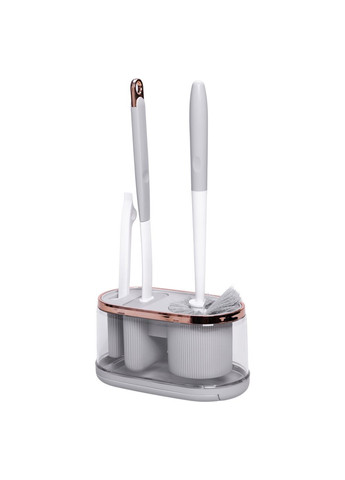 Набір для туалету настінний 3 в 1: 2 йоржики + щітка, йорж для унітазу силіконовий з щіткою йоржик для унітазу HP-35015-47G Household (372155175)