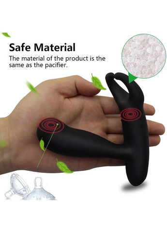 Массажер простаты Levett с двумя моторами, анальная пробка 3 в 1 с пультом, 20 режимов вибрации и пульсации STF (314860955)