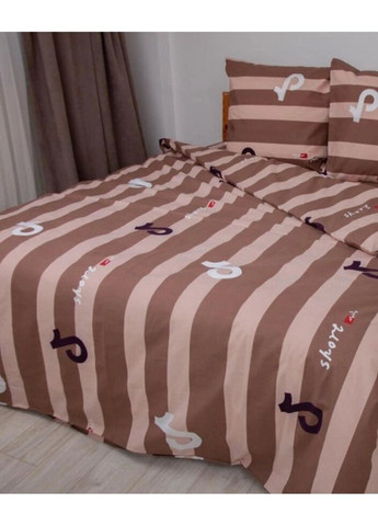 Постельное белье евро Soft dreams Line Brown 2-03859-26454 200х215 см коричневое ТЕП (336328738)