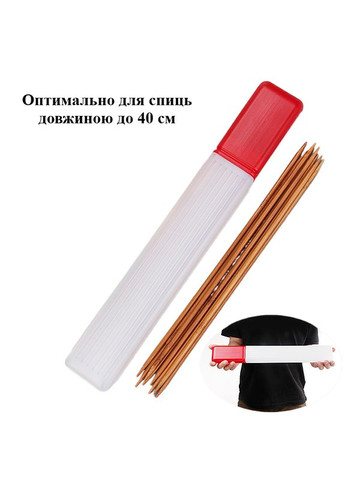 Прозрачный мини-органайзер для вязальных спиц длиной до 41,5 см и шириной 6 см зеленый No Brand (346122739)