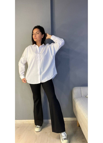 Черные лосины женские 4188 клеш рубчик широкий пояс Incebelli