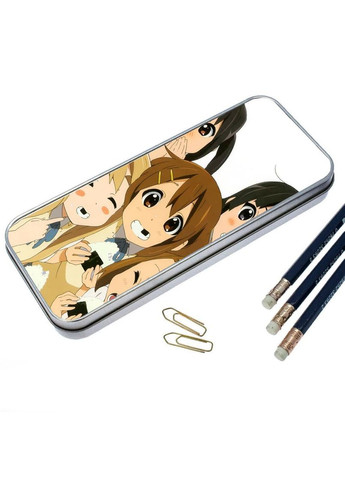 Пенал школьный для мальчика и девочки металлический Аниме Кей-Он #001 7*18 см Silver No Brand (309158806)