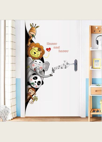 Наклейка дитяча на стіну Звірі 146х68 см (SK9360) Green Life (322640406)