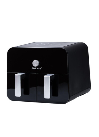 Аерогриль-фритюрниця SK-10008 на 10 літрів, два відділення 2400 Вт чорна Sokany (368767194)