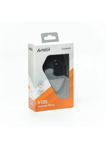 Мышь N-530S (Black) проводная бесшумная USB, синяя подсветка, 1200 dpi, черная A4Tech (356493941)