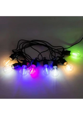 Гірлянда вулична у стилі ретро світлодіодна мультиколор S14 на 10 LED ламп завдовжки 5 метрів S14ML Garlando (366963834)