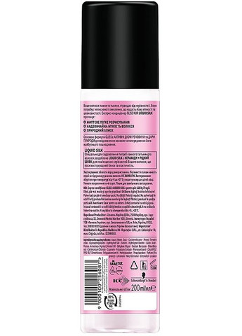 Экспресс-кондиционер для ломких и тусклых волос «Жидкий шелк» - Gliss Liquid Silk 200ml (86307-94161) Gliss Kur (368600993)