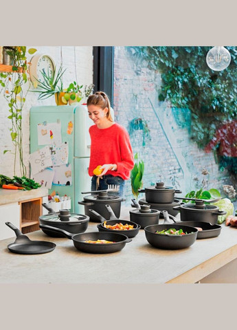 Сковорода-вок із кришкою Leo Stone+ 28 см 3950596 BergHoff (316515732)