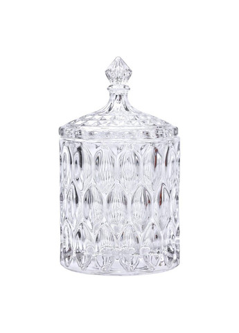 Цукорниця з кришкою Ø 7.5 см ваза цукорниця кругла скляна HP-4-102 Yiwu (370801115)