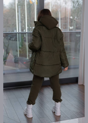Оливкова (хакі) женская курточка цвет хаки р.42/44 449525 New Trend