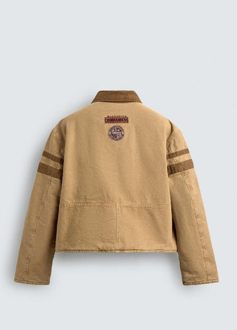 Темно-бежева демісезонна куртка Zara