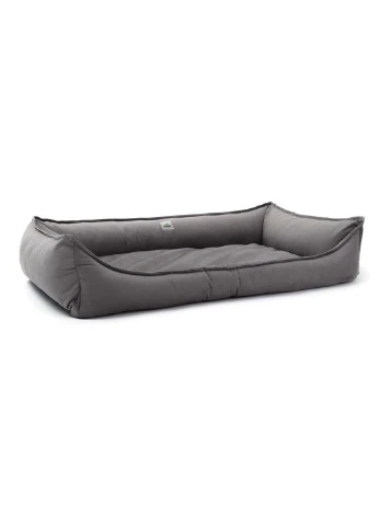 Лежак для собак Комфорт 3XL 120x80см h-27см велюр темно-сірий PetBed (382678411)