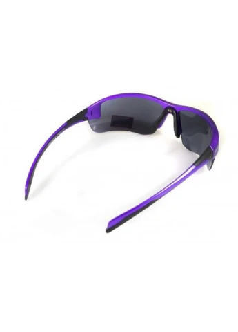 Окуляри захисні Hercules-7 Purple (silver mirror) дзеркальні чорні у фіолетовій оправі Global Vision (378710802)