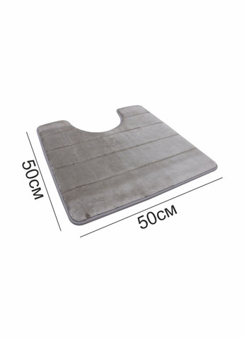 Сучасний килимок для туалету з ефектом пам'яті - U-контурний килимок 50 х 50 см Темно-бежевий - Антиковзаючий, м'який Aquarius (290888401)