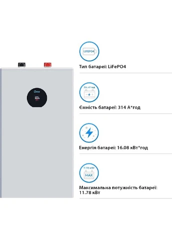 Аккумулятор SE-F16-C LiFePO4 LV 51.2V 314Ah 16kWh Deye (388427011)