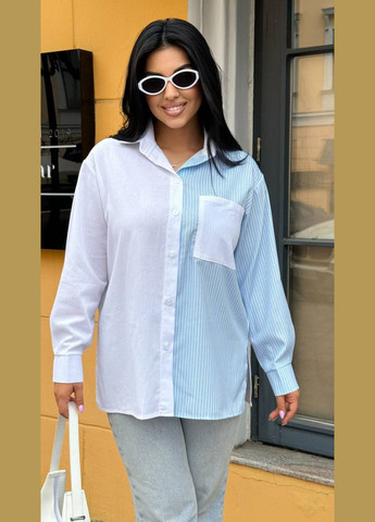 Цветная повседневный рубашка в полоску Garna с длинным рукавом