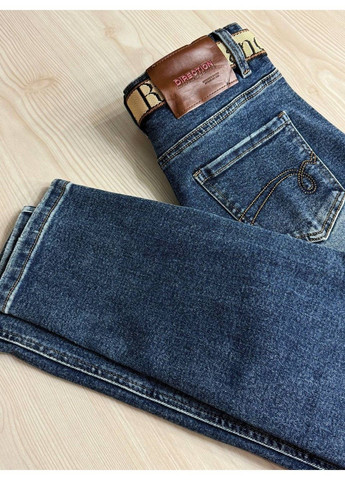 Джинсы женские 8192 Mom jeans с ремнем синие Dragon - (364631309)