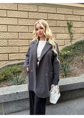 Подовжений жіночий жакет прямого силуету із трикотажного кашеміру на щільному велюрі No Brand (364653473)