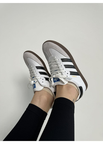 Черные демисезонные кроссовки мужские adidas samba og black / white адидас самба No Brand