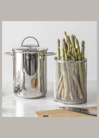 Кастрюля для варки овощей, спаржи 4 л Ø 16*21 см из нержавеющей стали KM-5850 Kamille (342117470)