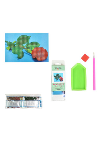 Алмазна мозаїка для дівчаток 8+ Троянда бавовняна для творчості блакитна см без підрамника Strateg (362434609)