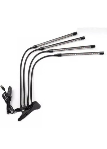 Фитолампа USB для роста растений на 4 лампы, светодиодная LED фито лампа на прищепке светильник для комнатных цветов и рассады No Brand (337509370)