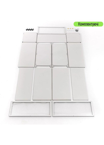 Шкаф мобильный для хранения раскладной трехъярусный из нержавеющей стали белый 70*36*112,8см (3DPanda-2116) Sticker Wall (323154622)