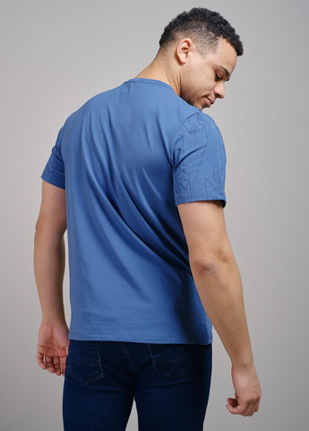 Синяя мужская футболка с принтом 343009 Power